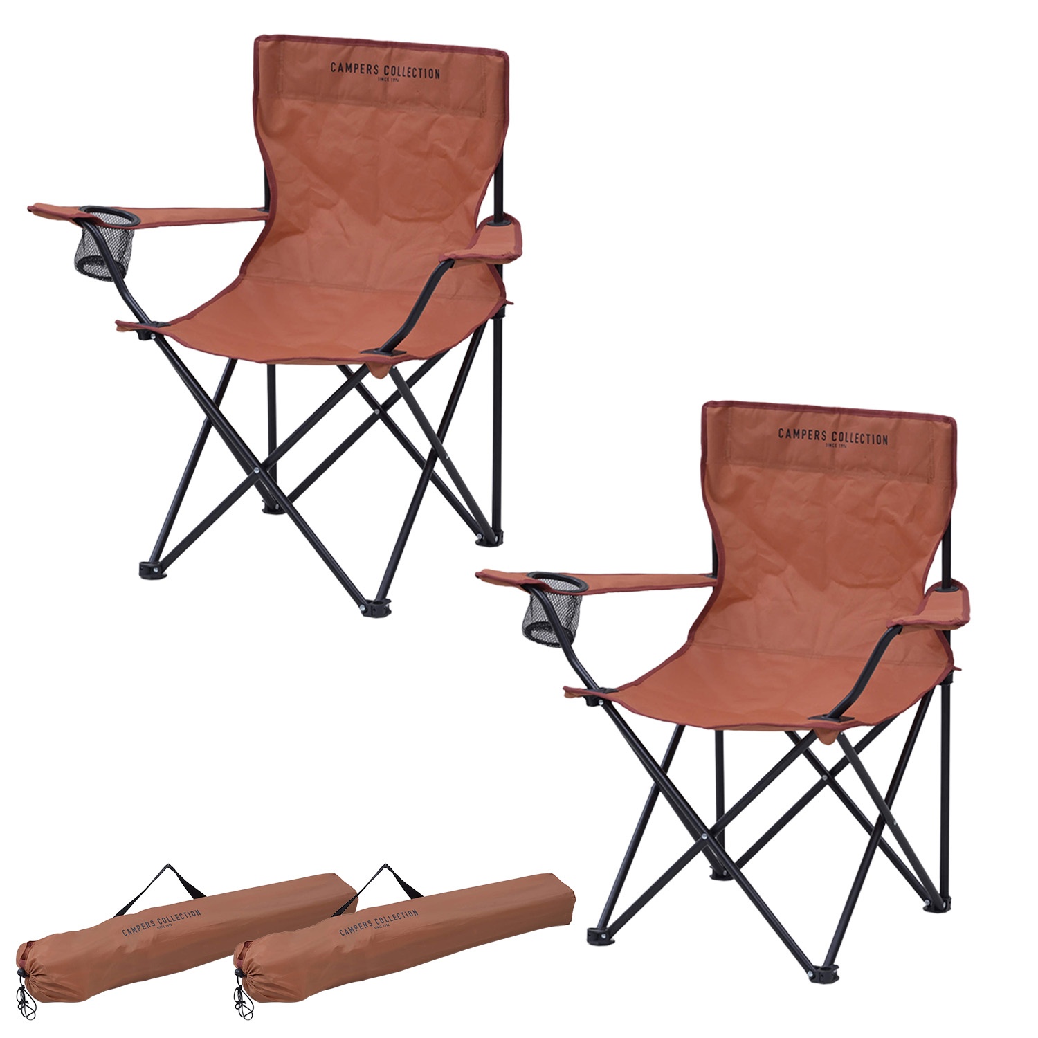 山善（YAMAZEN） アウトドアチェア 2脚セット 軽量 折りたたみ