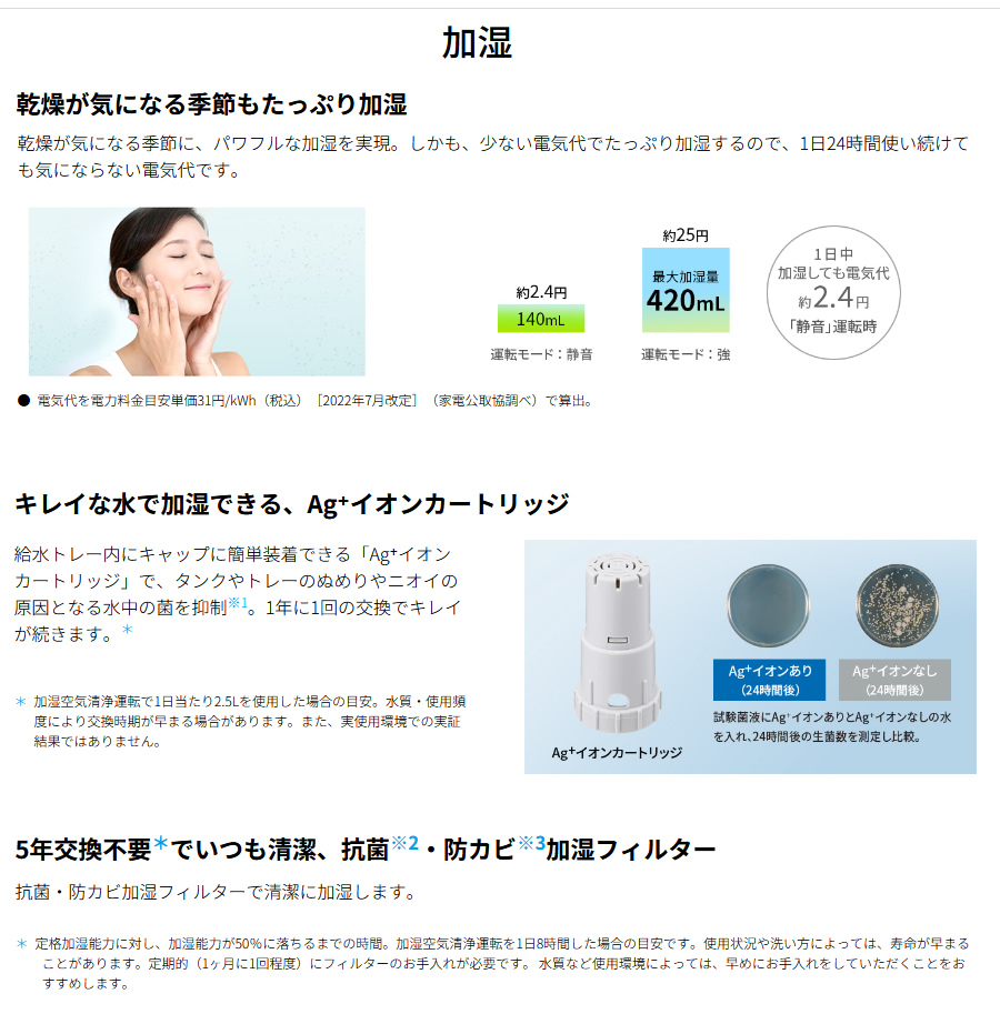 プラズマクラスター シャープ 加湿空気清浄機 KI-RS40-W ホワイト系