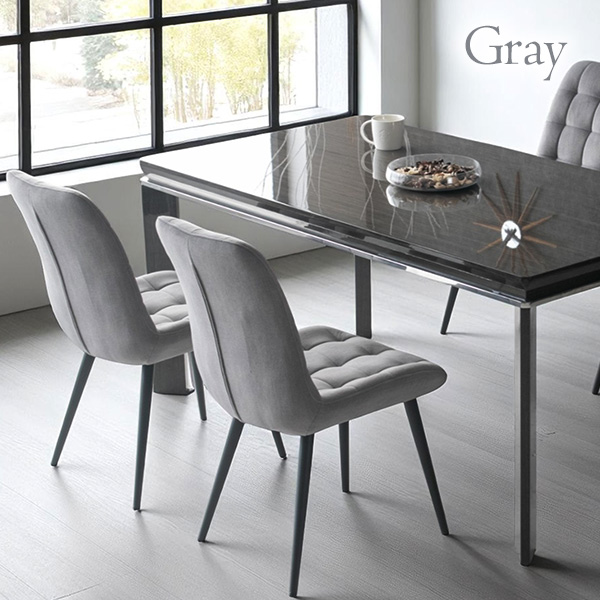 ダイニングチェア 2脚セット ファブリックレザー おしゃれ 北欧 高級感