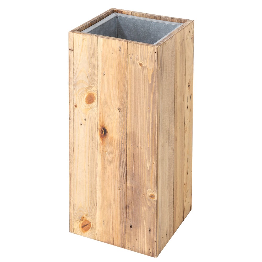 ELEMENTS 傘立て スリム角型 古木風仕上げ 木製 幅24.5cm Botanique