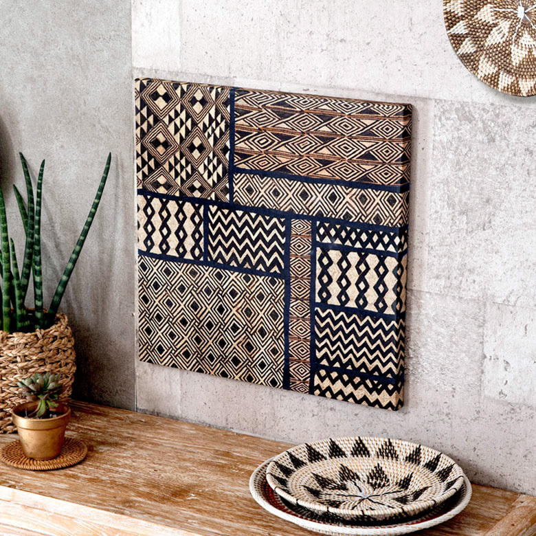 アートパネル ネイティブ柄 キャンパス 幅50cm 高さ50cm 正方形