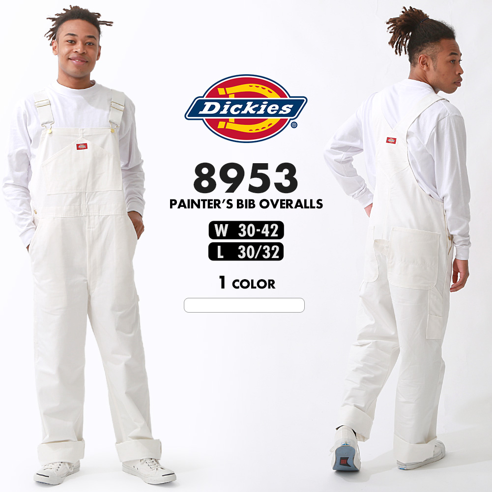 Dickies（ディッキーズ） オーバーオール 大きいサイズ ホワイト 8953