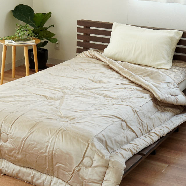 シルク肌掛け布団 シングル シルク（絹）＆コットン（綿）生地 日本製