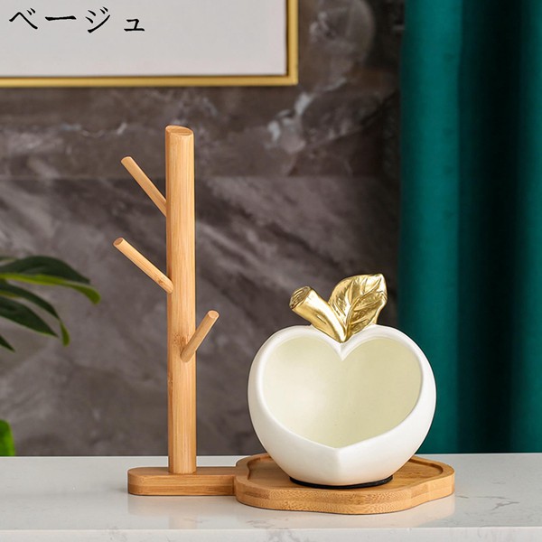 玄関収納 置物 瓢箪 鹿 風水 鍵置き 小物入れ セラミック インテリア