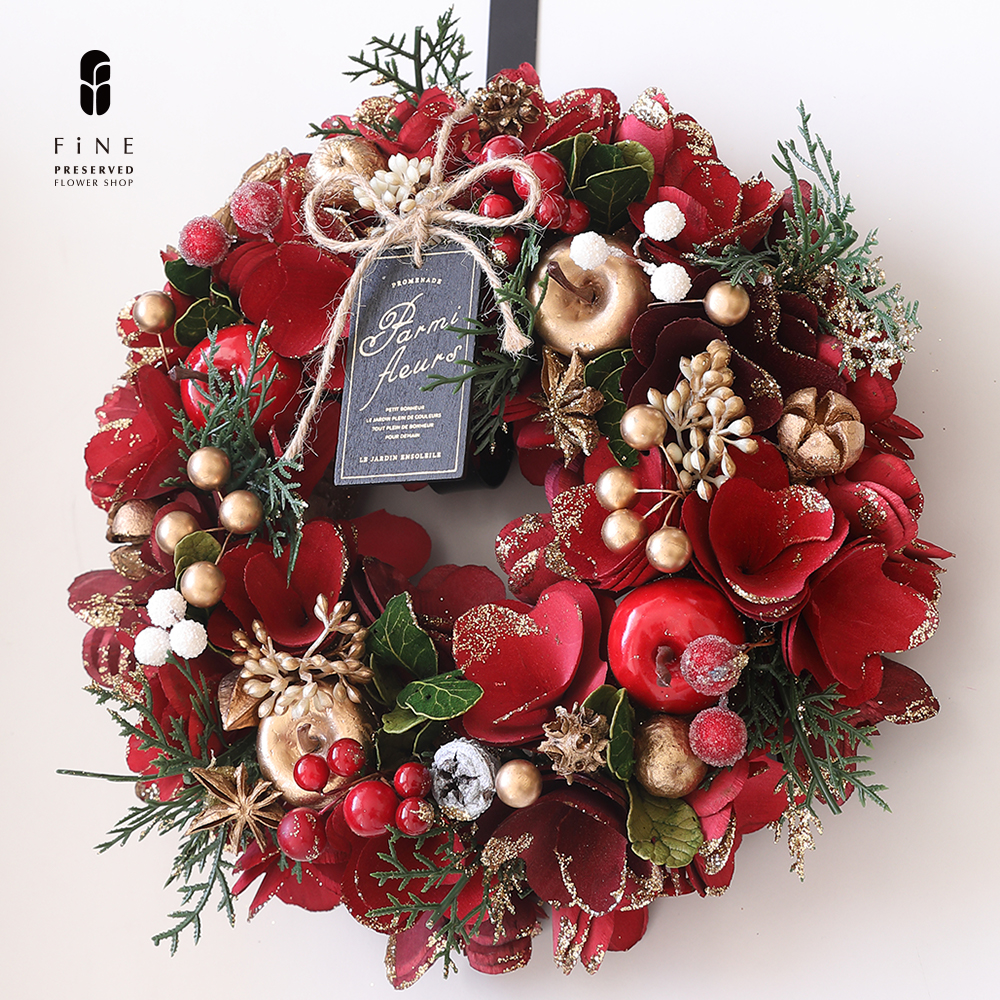 クリスマス輸入リースMサイズ クリスマスリース 玄関 クリスマス