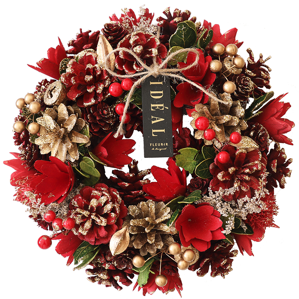 クリスマス輸入リースMサイズ クリスマスリース 玄関 クリスマス