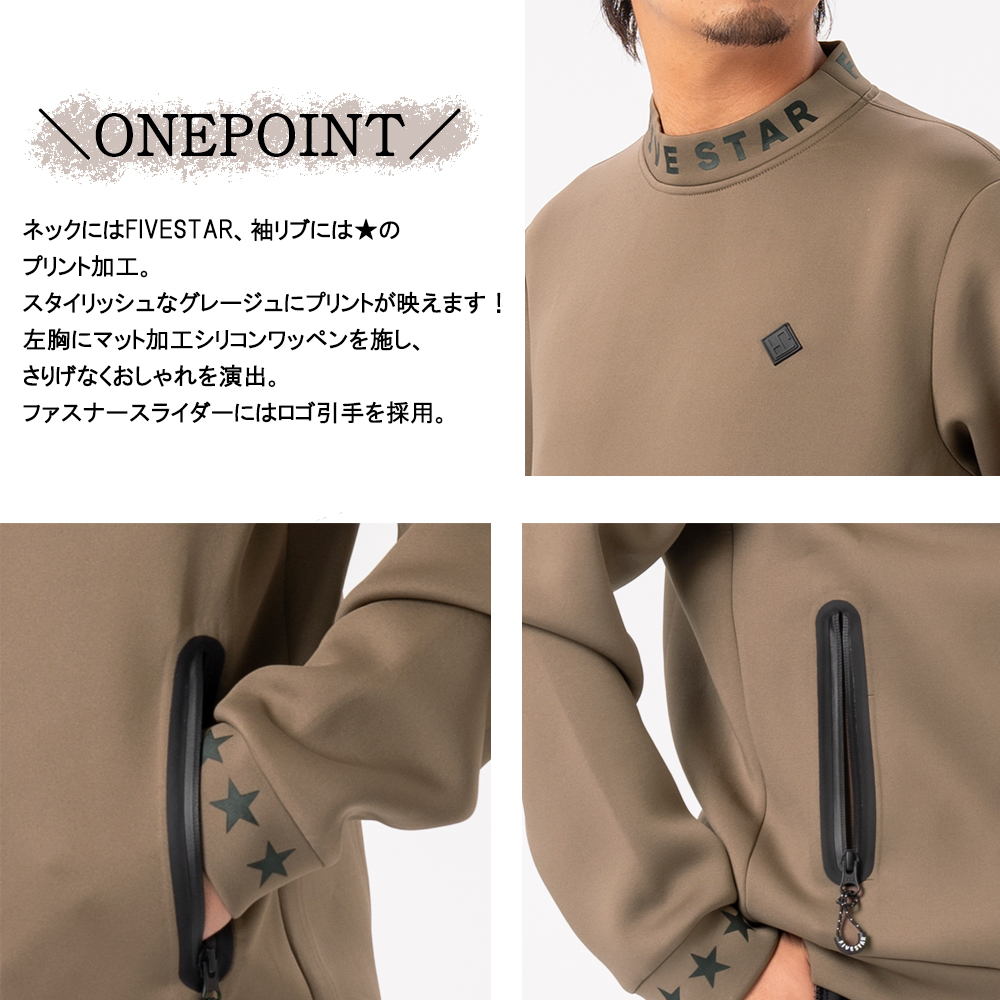 FIVE STAR SALE モックネック ゴルフ メンズ 冬 トレーナー 長袖
