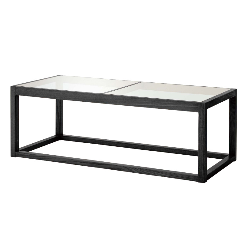 東谷 センターテーブル 幅110cm 木製 ガラステーブル 長方形 シンプル