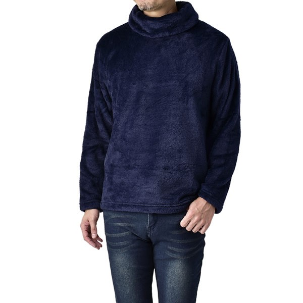 FLAG ON CREW ふわふわフリース タートルネック メンズ ハイネック