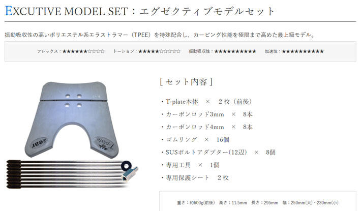 T-PLATE スノーボード EXCUTIVE MODEL SET エグゼクティブモデルセット