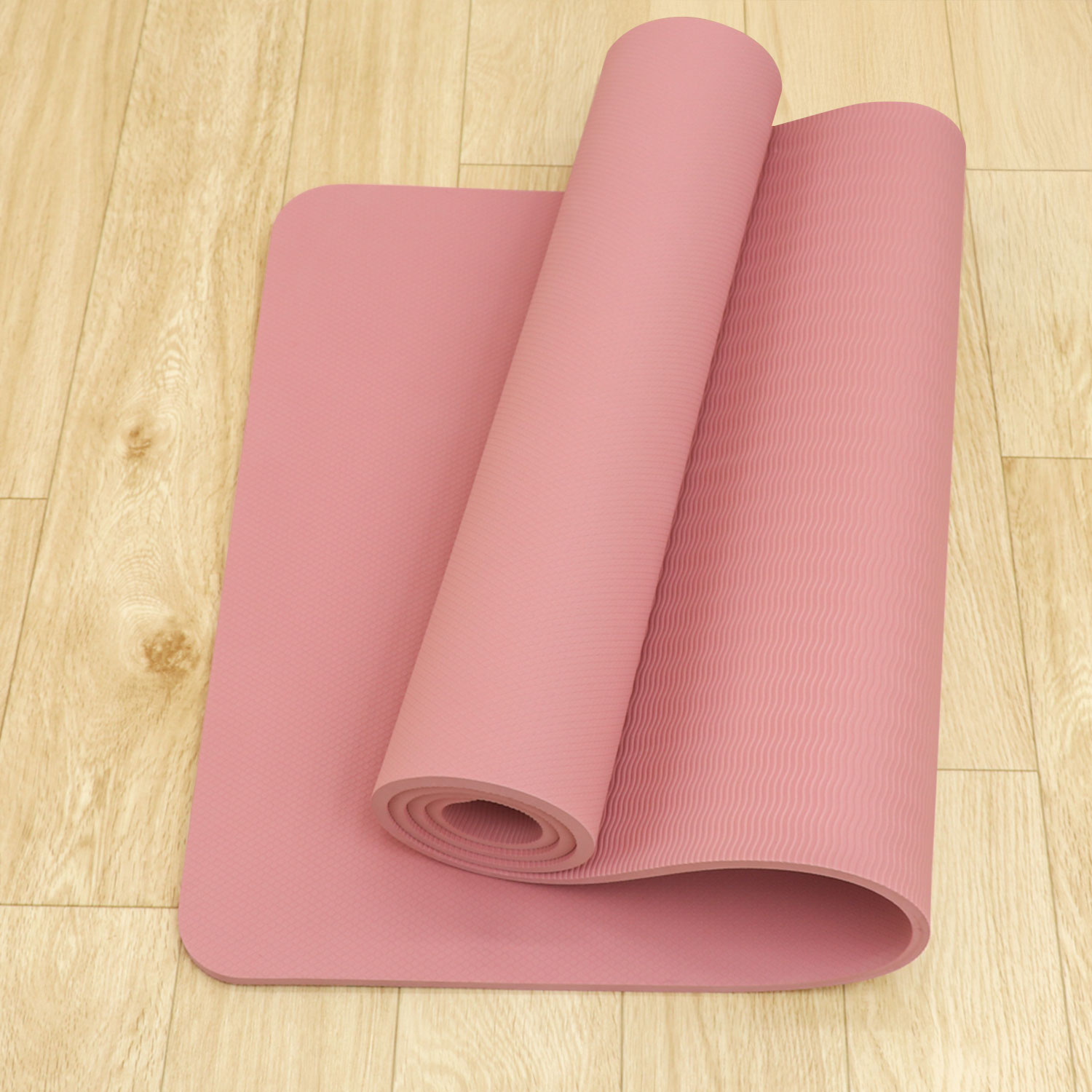 ヨガマット 183×61 ピラティスマット 10mm 厚手 カラフル バイカラー