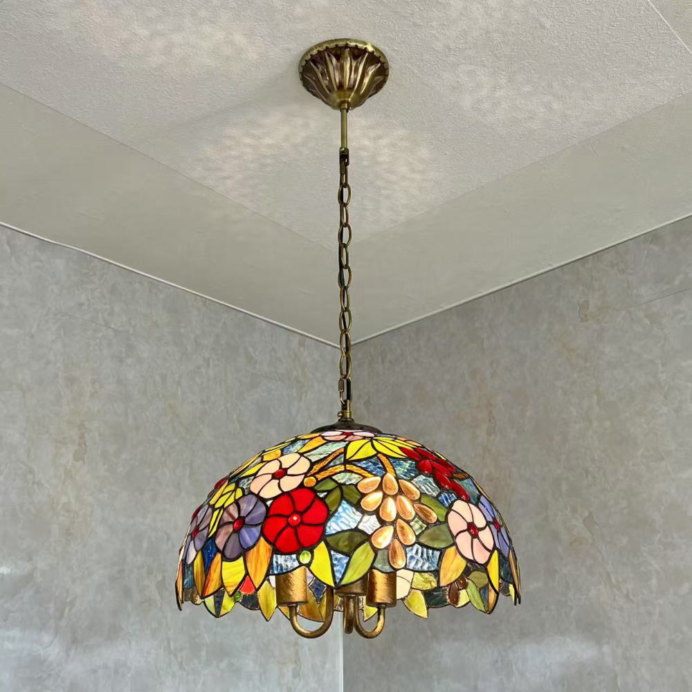 ステンドグラス ペンダントライト シーリングライト シャンデリア