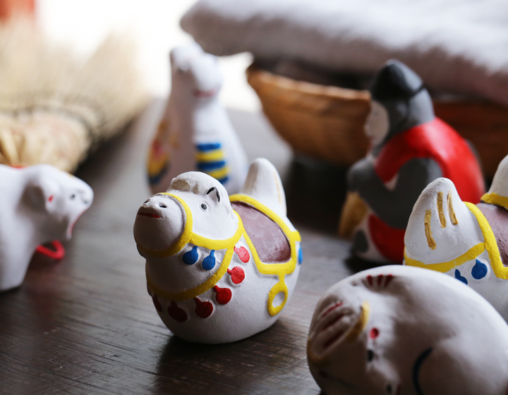 尾崎人形 干支 ウマ 陶器 置物 午 五八PRODUCTS : がらんどう 手仕事品