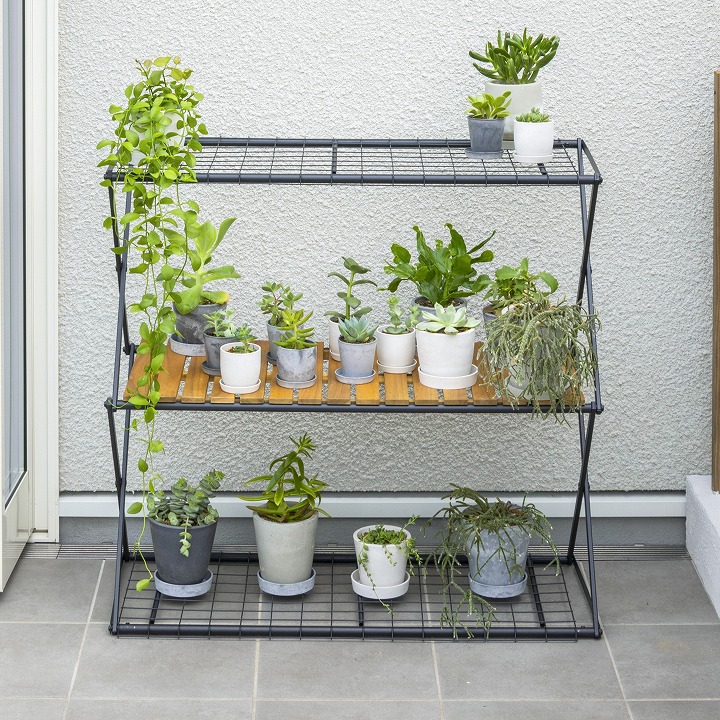 タカショー スタンド ラック オープンラック シェルフ 折りたたみ 屋外