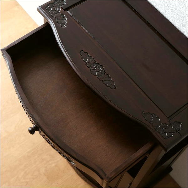 電話台 花台 アンティーク調 玄関 ハイスタンド 木製 キャビネット 扉