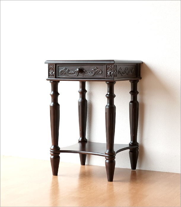 花台 アンティーク サイドテーブル 木製 レトロ おしゃれ 花瓶台 玄関