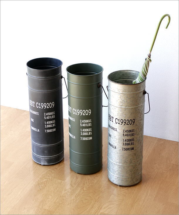 傘立て 傘たて 傘立 スリム コンパクト おしゃれ ペール缶 スチール