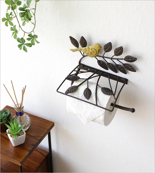 トイレットペーパーホルダー おしゃれ アイアン アンティーク シャビー