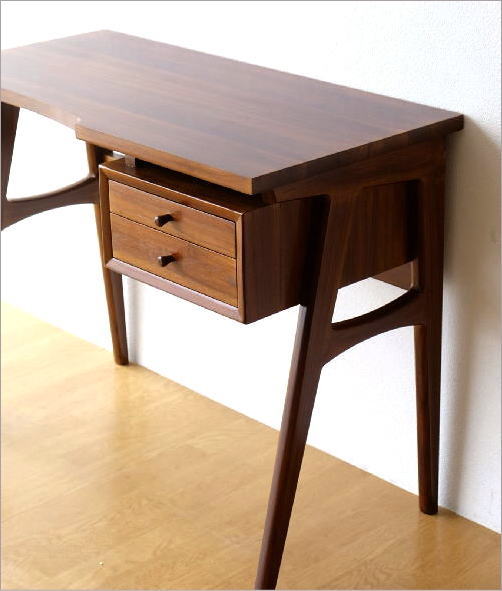 デスク 机 木製 パソコンデスク 無垢 天然木 シンプル 北欧 モダン