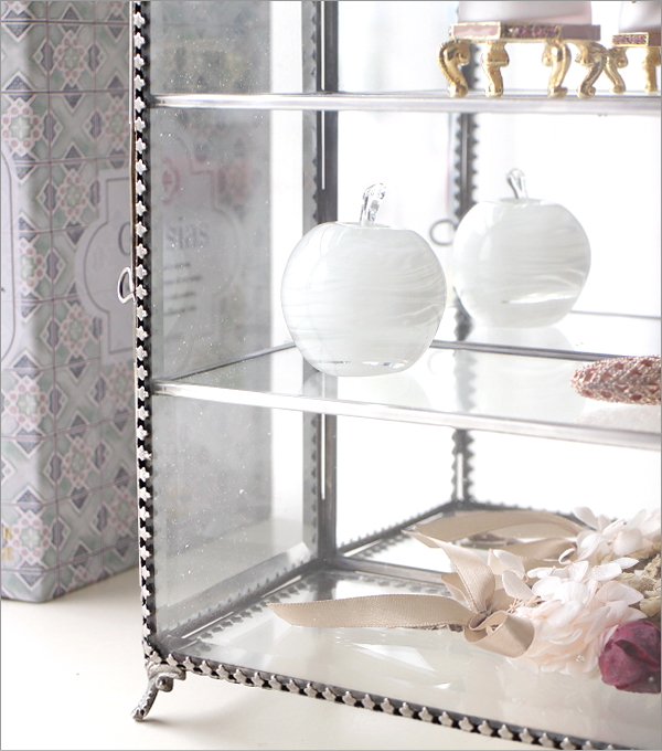 ガラスケース 真鍮 ショーケース 3段 アンティーク コレクションケース