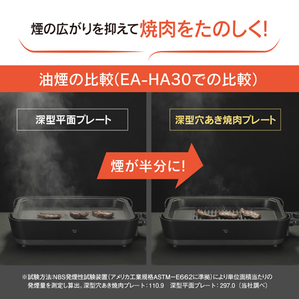 やきやき ホットプレート 象印 ZOJIRUSHI プレート3枚 チャコール EA