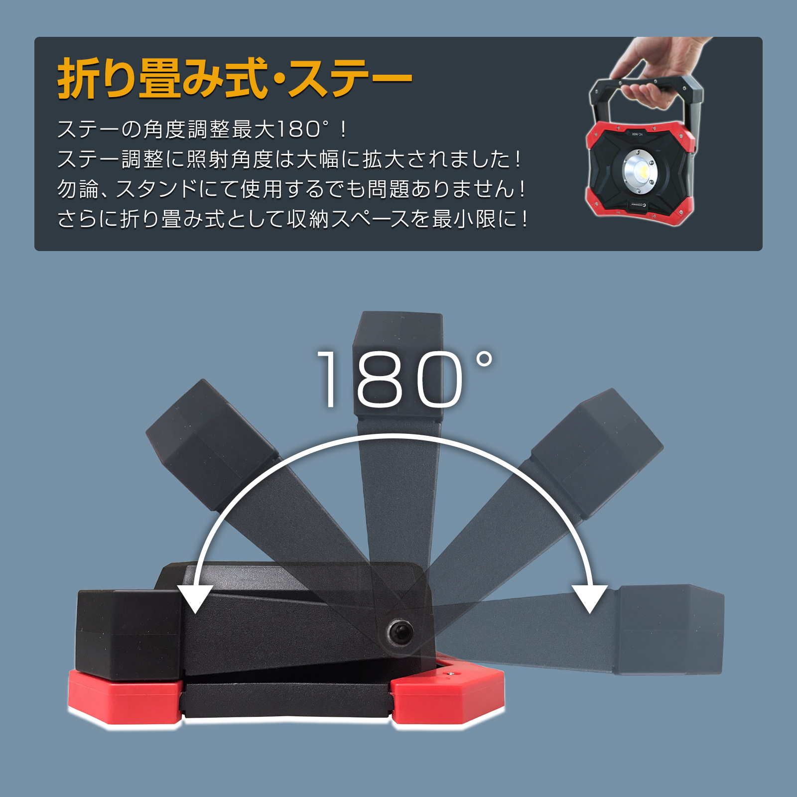 GOODGOODS（グッド・グッズ） GOODGOODS LED作業灯 頑丈 充電式 30w