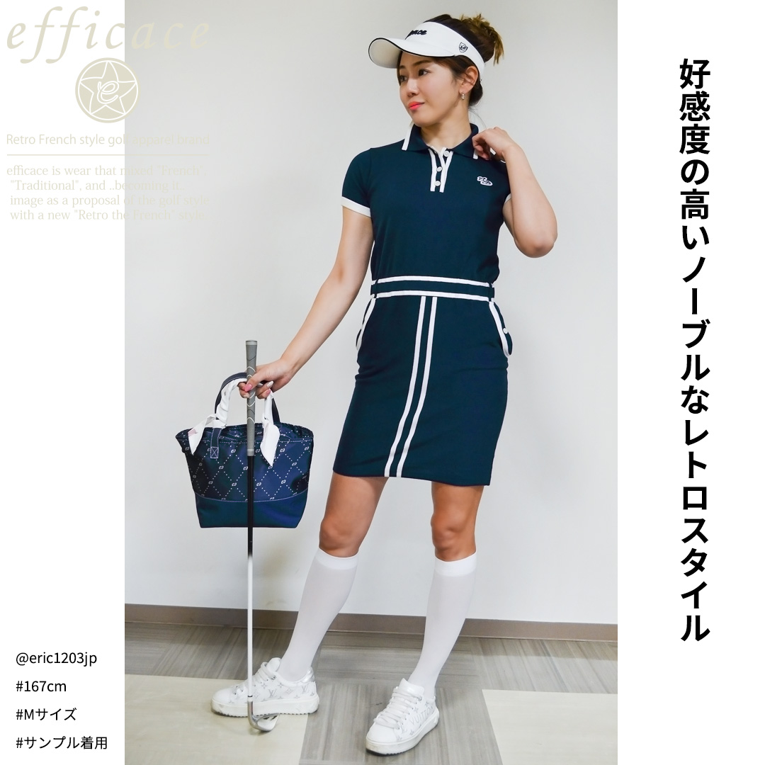 efficace（エフィカス） 50%OFF ゴルフウェア ゴルフワンピース 半袖