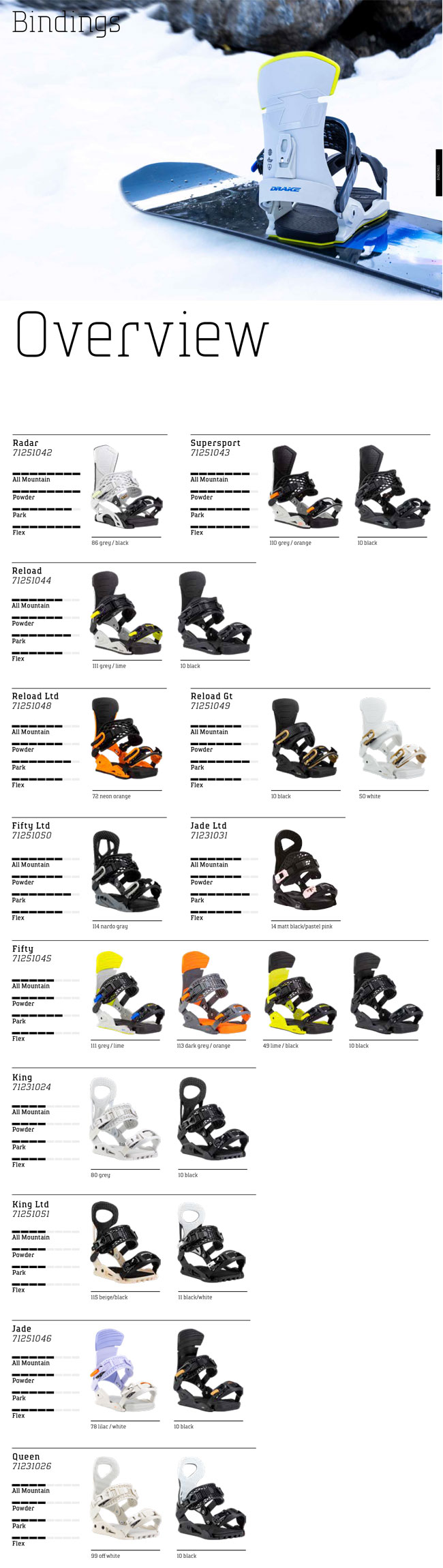 DRAKE（ドレイク） ビンディング DRAKE JADE 25-26 ジェィド