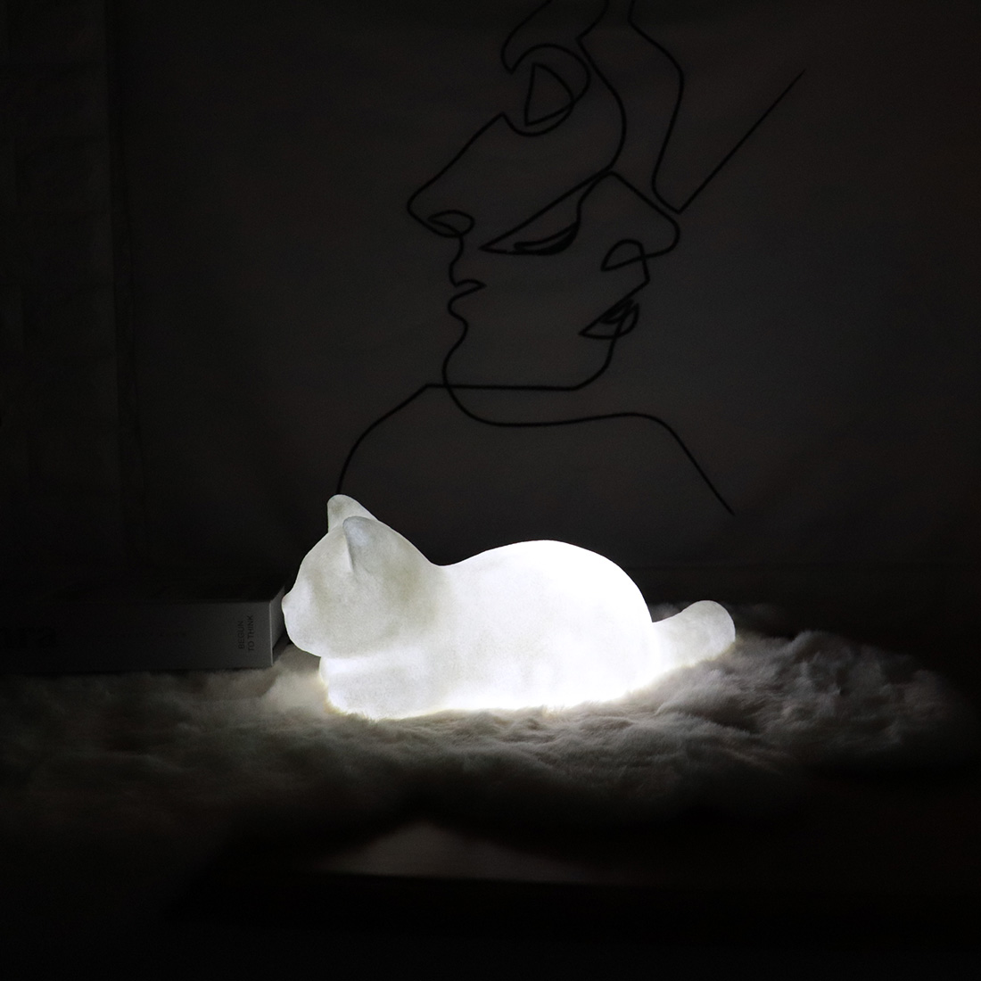 猫 インテリアライト 調色 コードレス LED ライト 間接照明 デスク