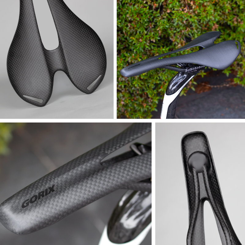 GORIX 【送料無料】カーボンサドル ロードバイク 軽量 穴あき 自転車
