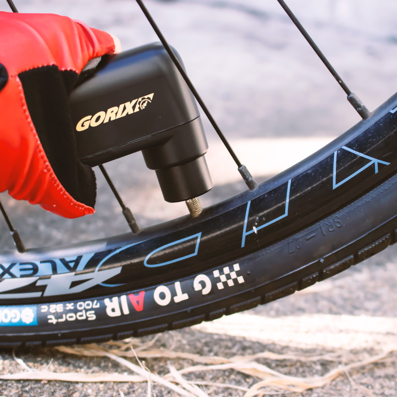 GORIX 電動空気入れ 自転車 小型 充電 ロードバイク 超軽量 [ 米式