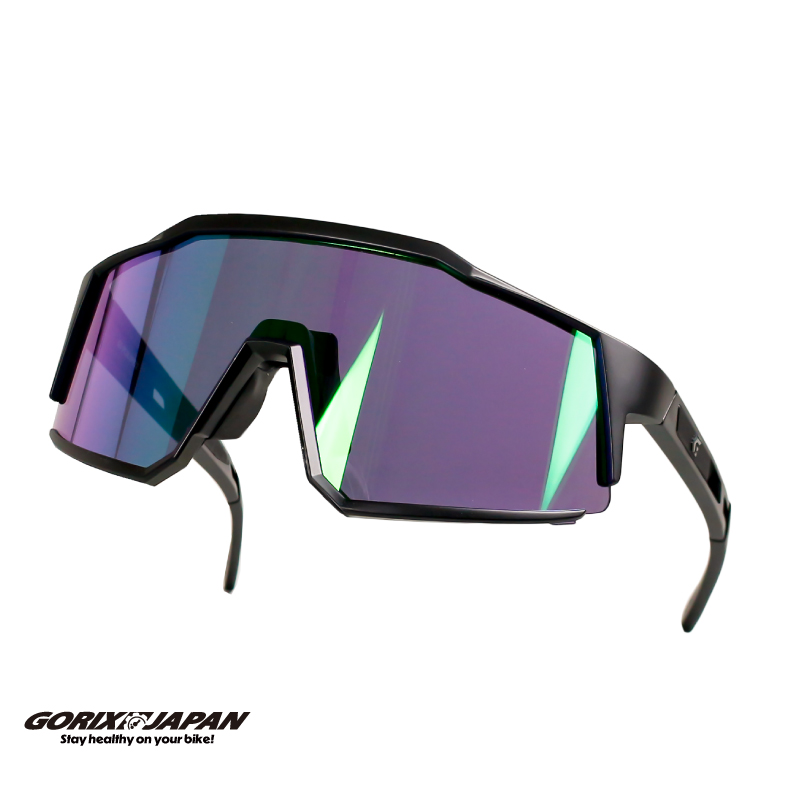 スポーツサングラス メンズ UV 紫外線カット ワイドレンズ ロード