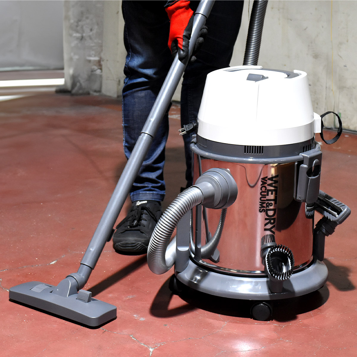 乾湿両用掃除機 ステンレスタンク 20L 錆びにくい コード自動巻き取り