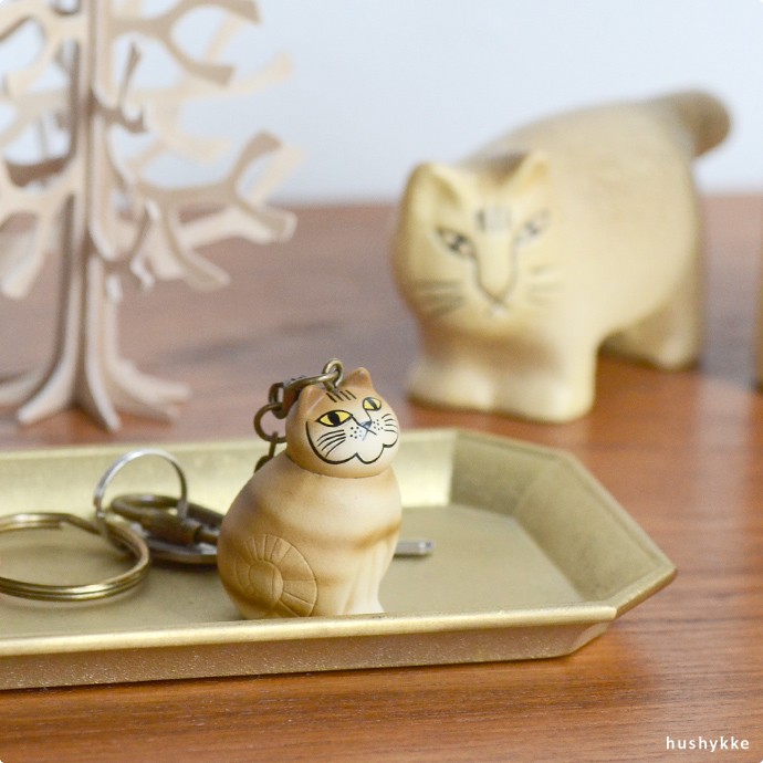 Lisa Larson（リサラーソン） キーホルダー 北欧 ライオン ネコ 動物