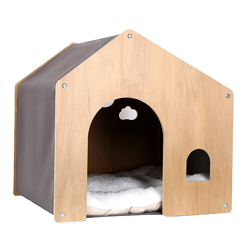 送料無料】ペット用 家 DH-27 ハウス 小屋 ゲージ 犬 猫 小型犬 木製