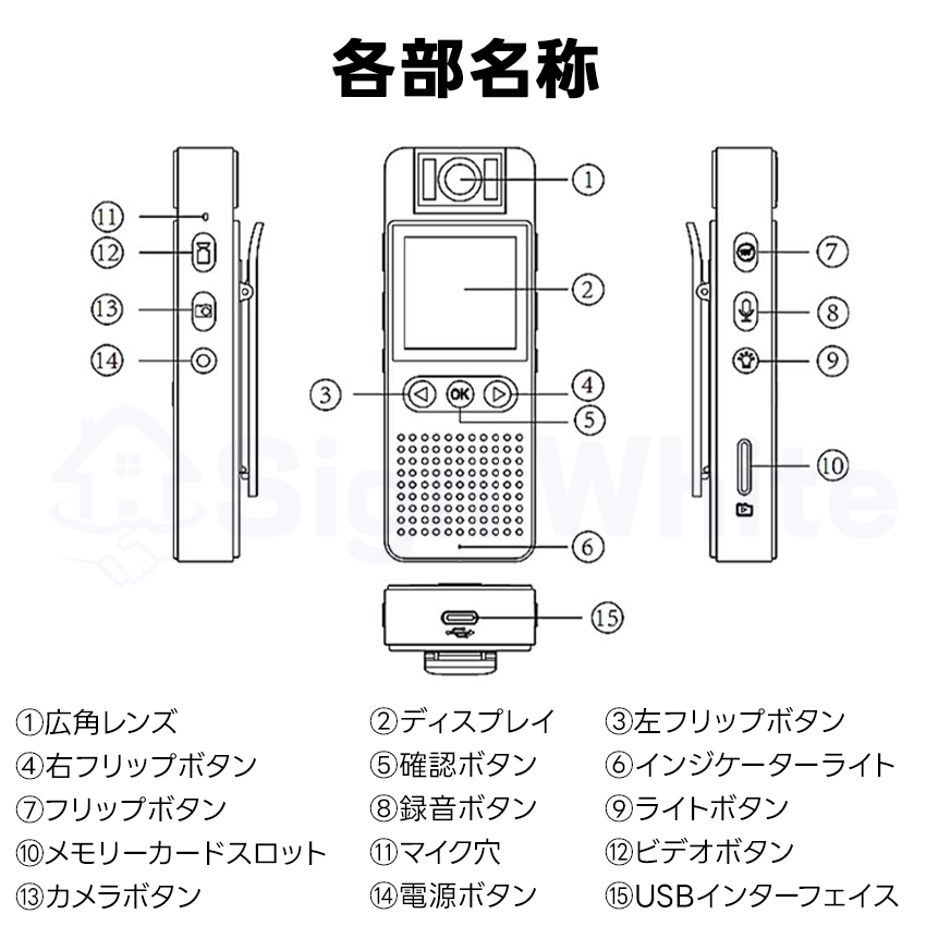 小型カメラ 高画質 スマホ連動 wifi 長時間録画 遠隔操作 バッテリー