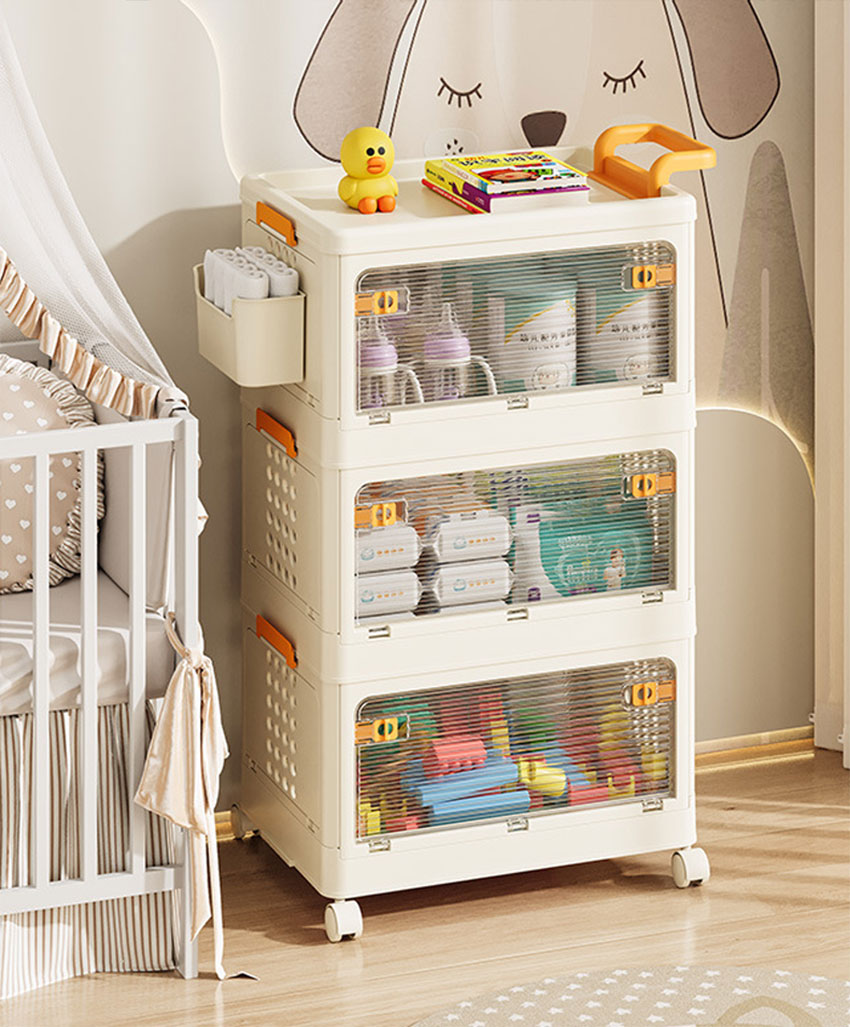 キッチンワゴン 折りたたみ 収納ボックス キャスター付き サイドワゴン