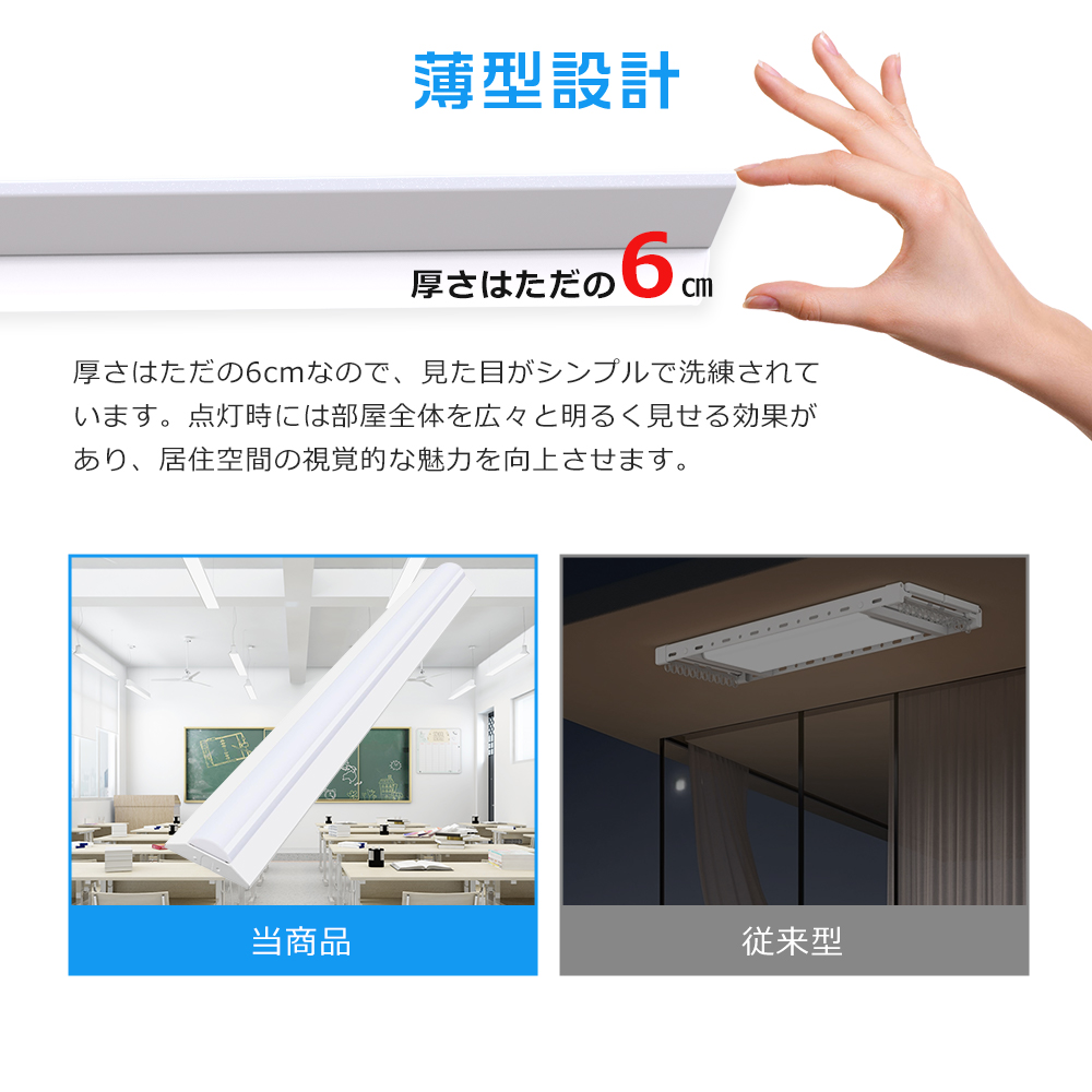 買ったらお得！!】逆富士型LED ベースライト 20W型 器具一体型 LED蛍光