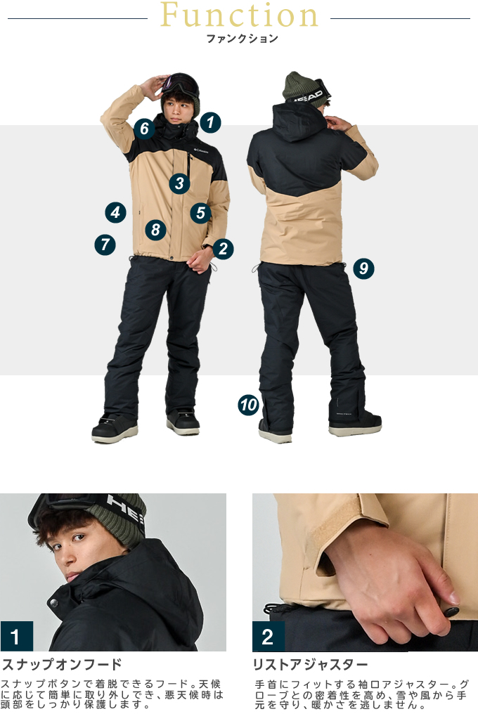 Columbia（コロンビア） スノーボードウェア 上下セット メンズ LAST