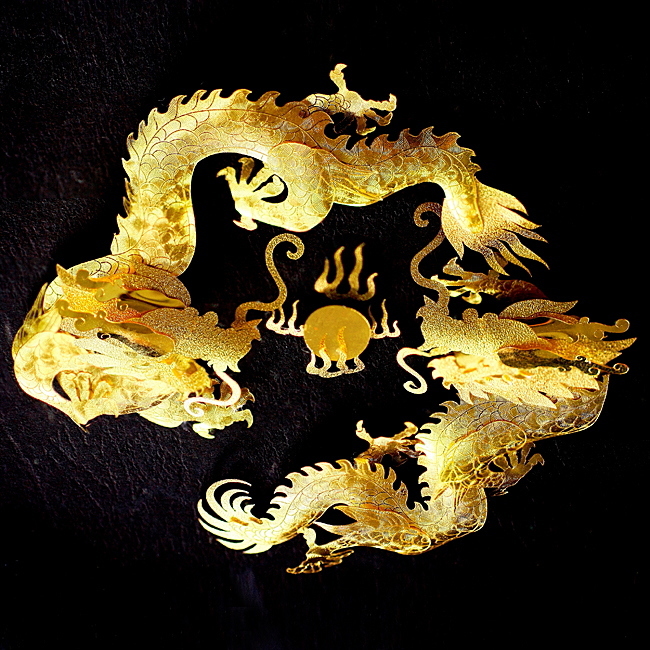 トイレに飾る 純金箔八角龍 開運 開運アート 風水 トイレ 運気アップ