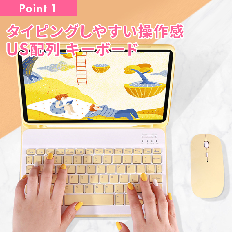 REDHiLL iPad ケース 着脱式 キーボード付き おしゃれ かわいい Air5