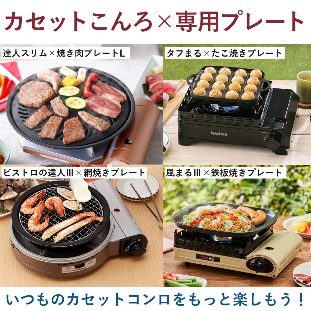 Iwatani（イワタニ） プレート 4種セット 焼き肉 網焼き たこ焼 鉄板焼