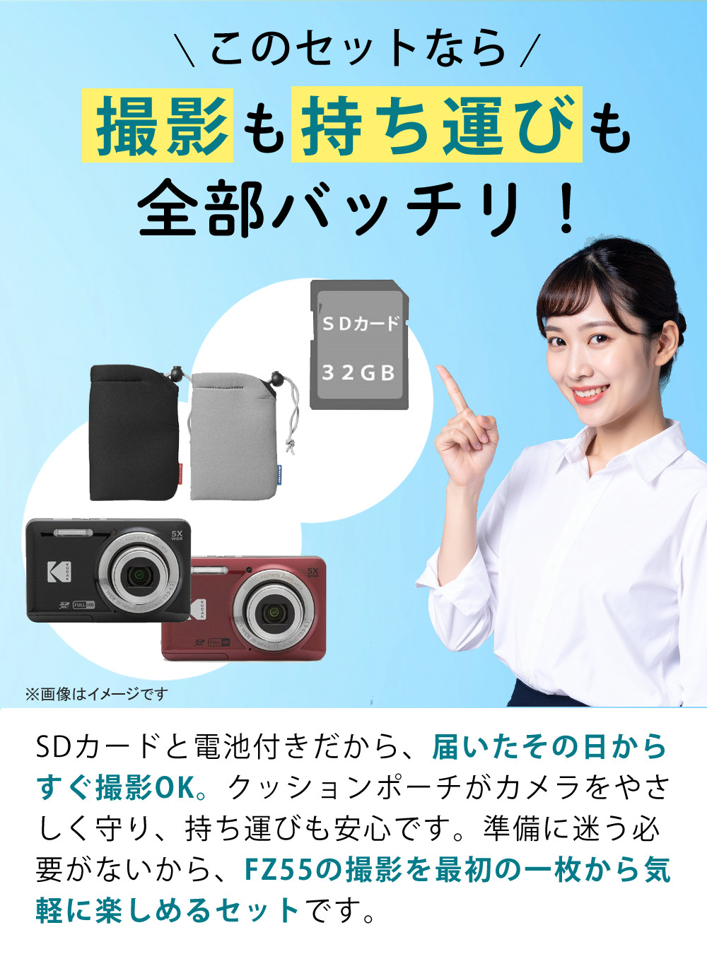 PIXPRO レビュー特典有 (SD・ケース付)コダック デジタルカメラ FZ55