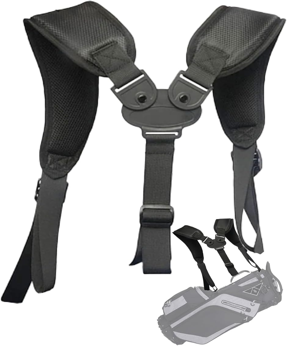 キャディバッグ ショルダーストラップ 交換 リュック ダブルベルト