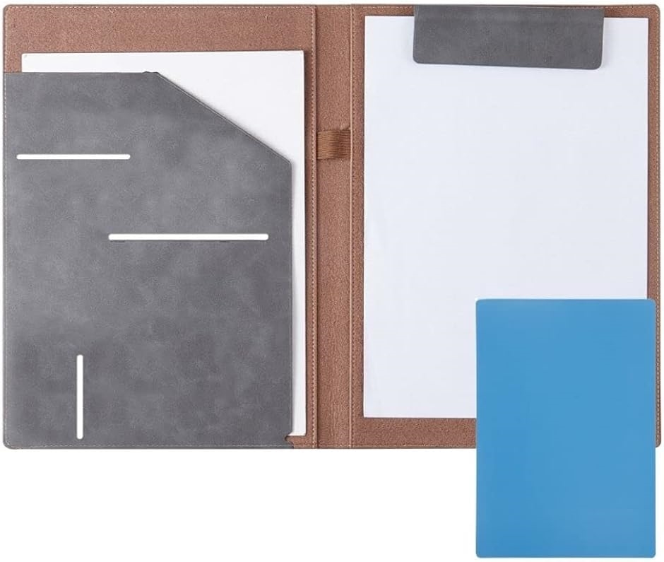 バインダー クリップボード 2つ折り ファイルボード 収納ポケット