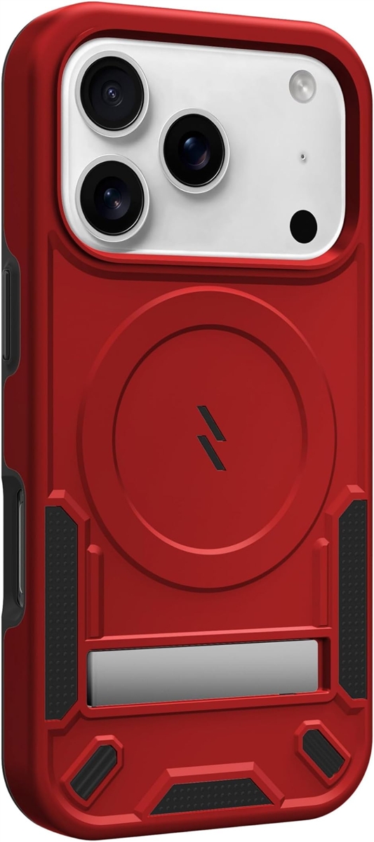 ZIZOiPhone 17 Pro Max 用 ケース 米軍MIL規格 (レッド / ブラック