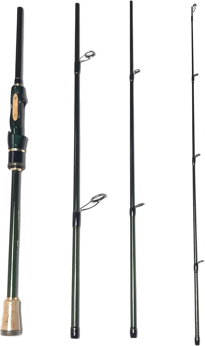 6フィート 1.8m スピニングパックロッド 4ピース バスロッド(6ft(1.8m