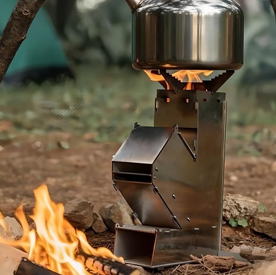 コンパクト ロケットストーブ ミニ薪ストーブ キャンプ 焚火台