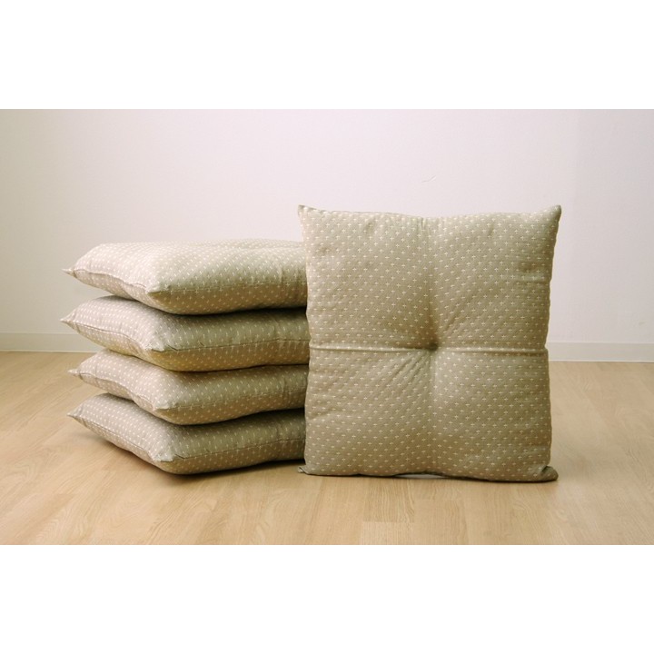 イケヒコ 座布団 セット クッション 銘仙判 刺し子 約55×59cm 5枚組