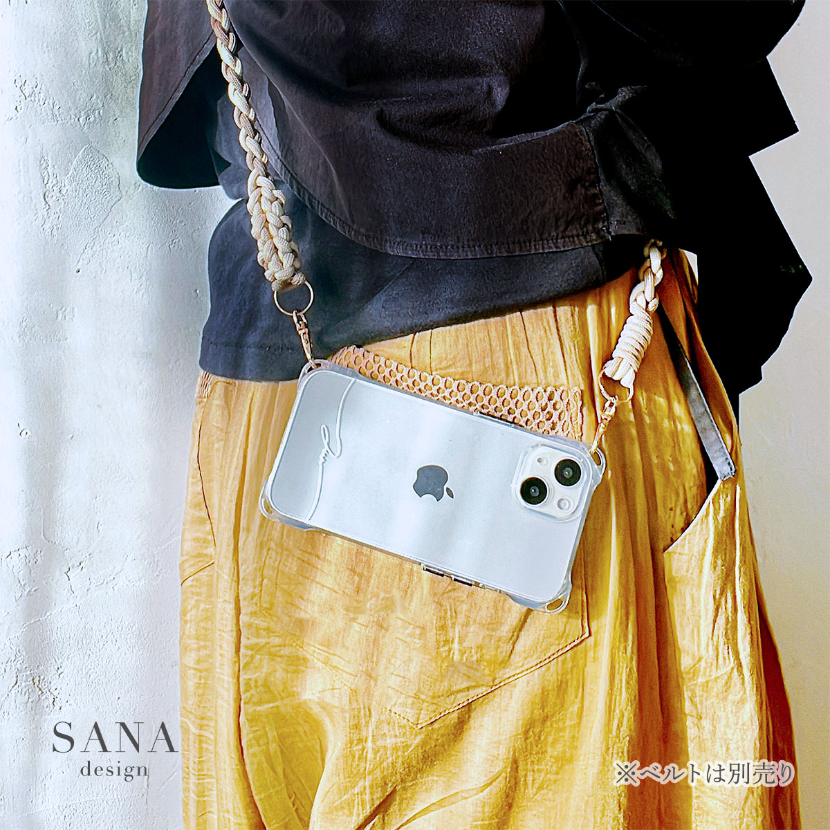 iPhone iPhone16e クリア ケース ショルダー ストラップ アイフォン16e